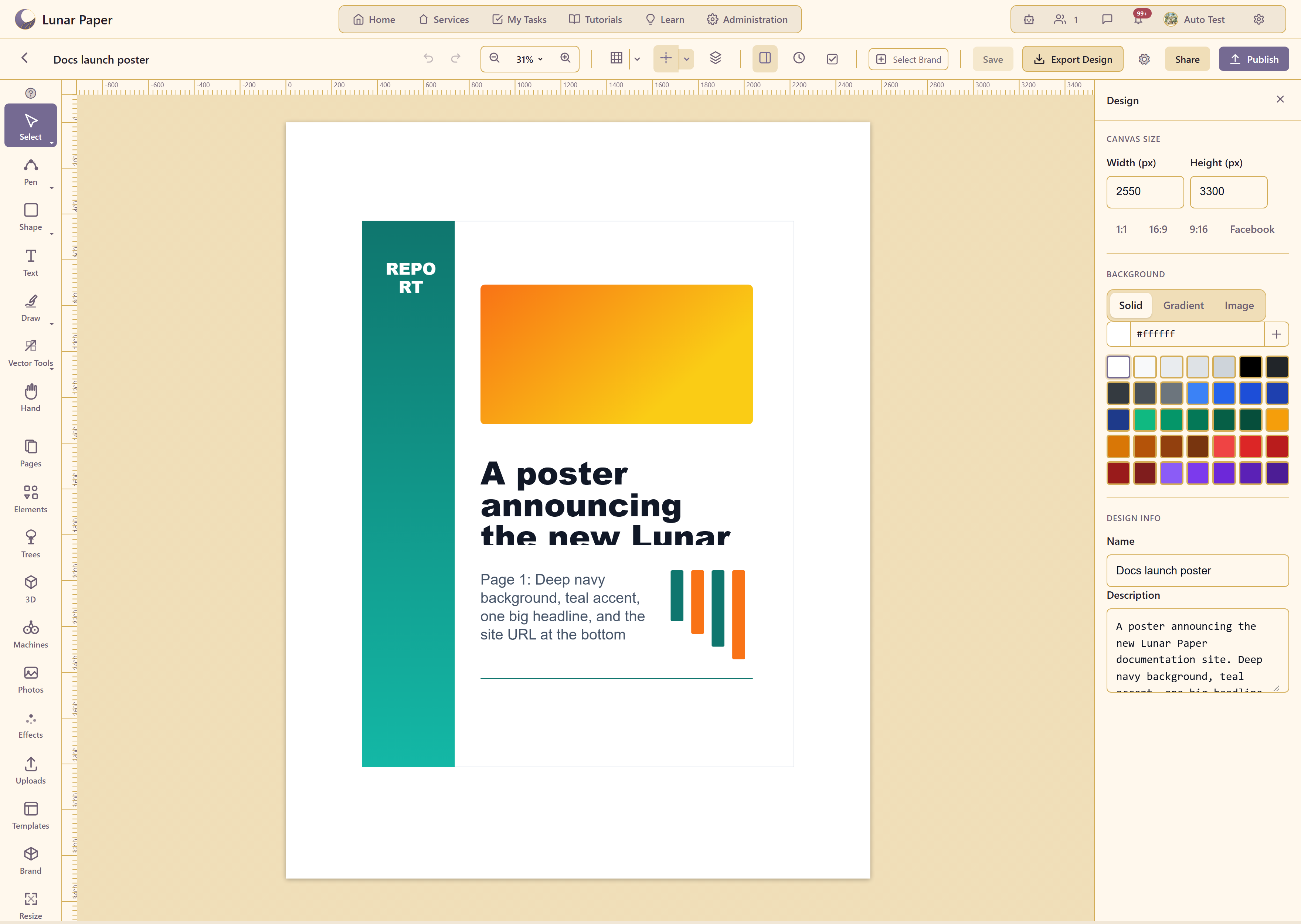 The editor