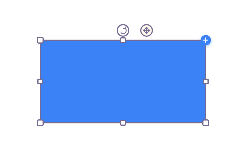 An element selected, showing its handles