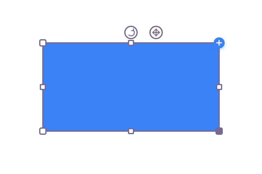 A rectangle drawn with the Shape tool