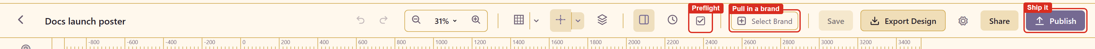 The toolbar