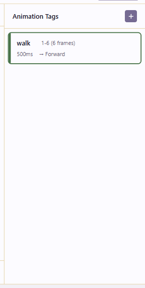 Animation Tags panel