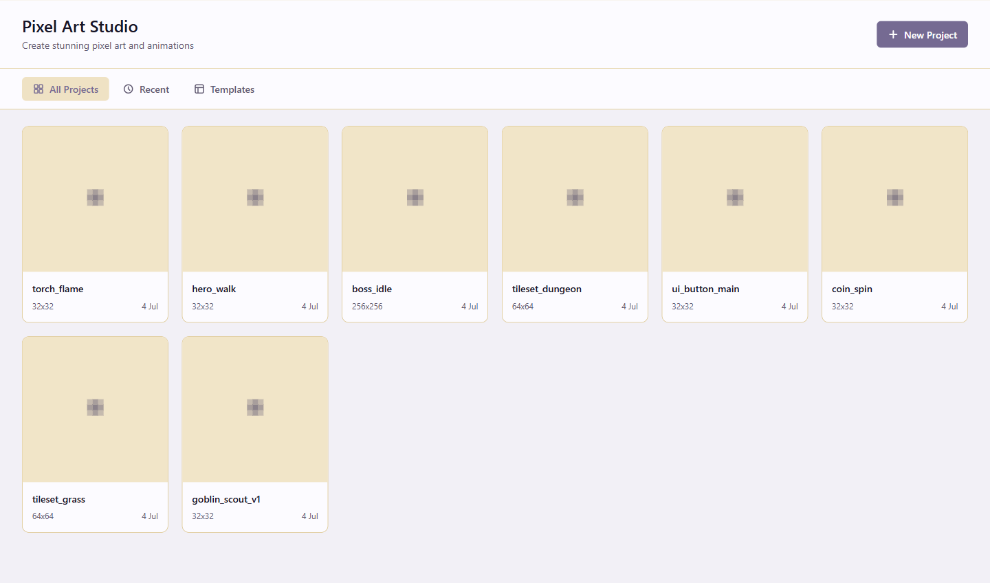 Project library with several projects