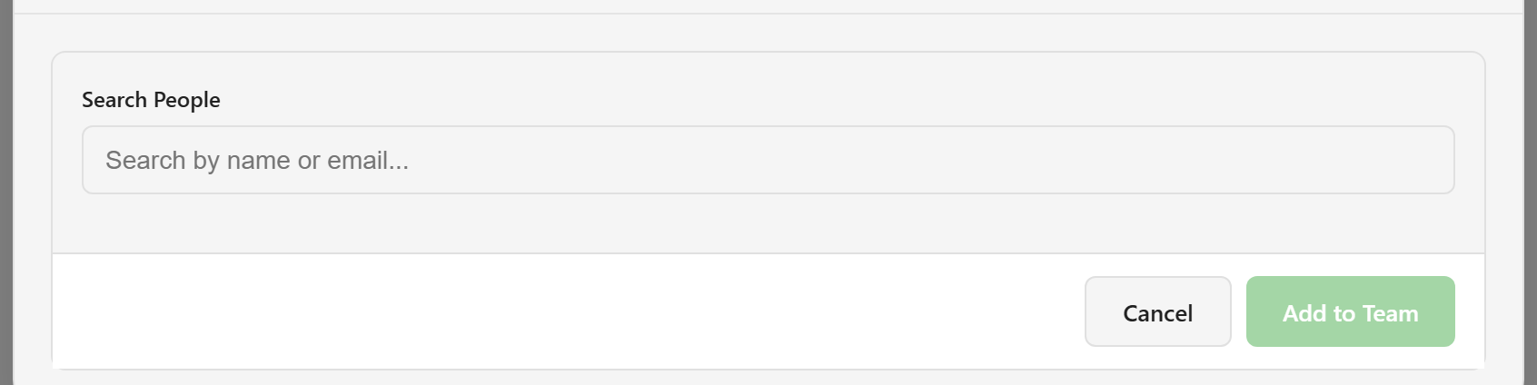 Adding a team member, with role, allocation percentage, and dates