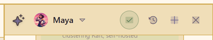 The AI panel header